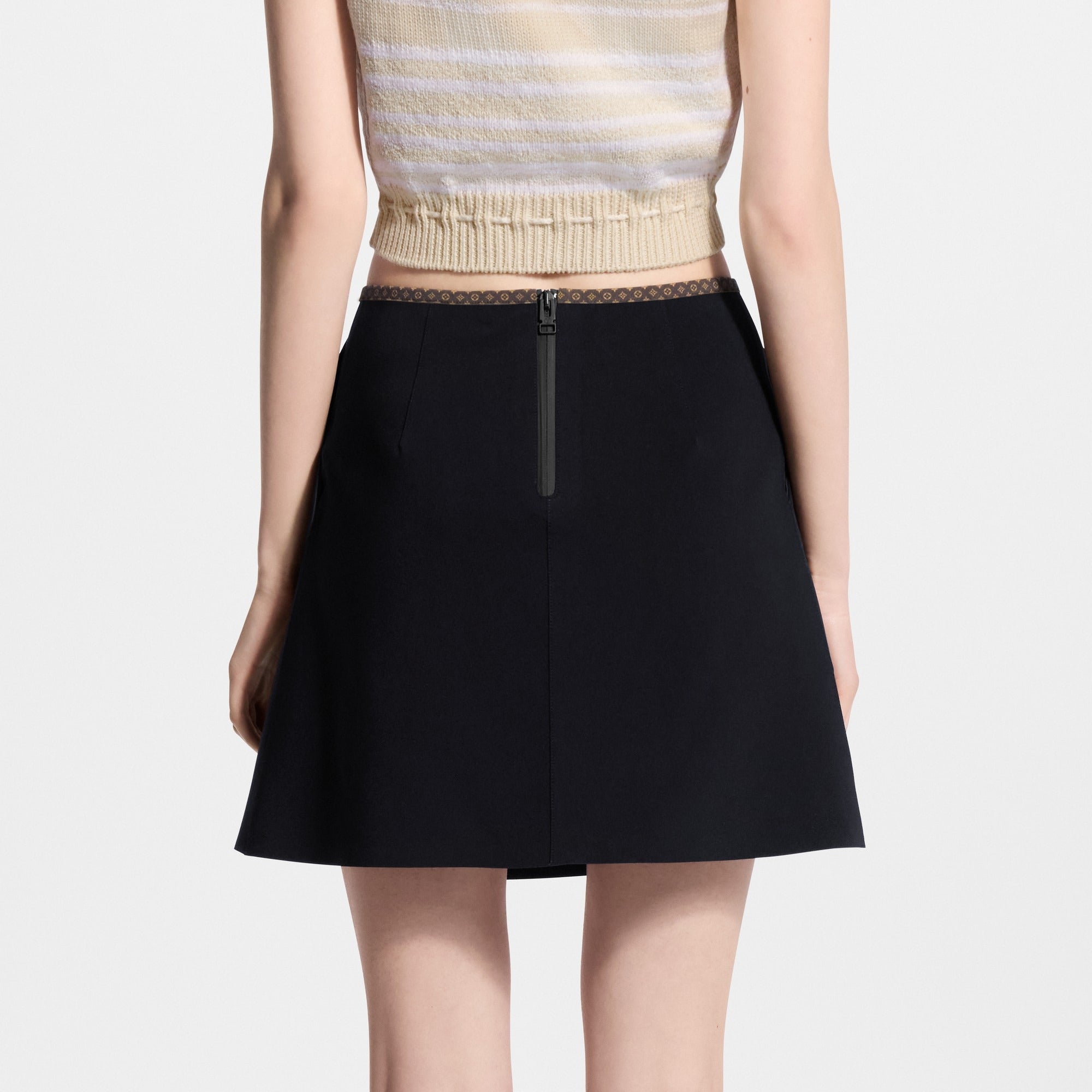 Monogram Bow Mini Skirt