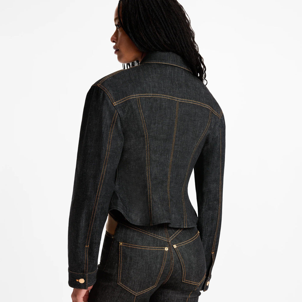 Fluted Denim Jacket