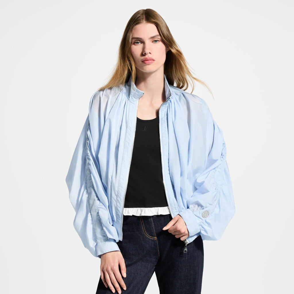 Ruched Bomber Jacket