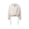 Woven Monogram Print Drawstring Jacket