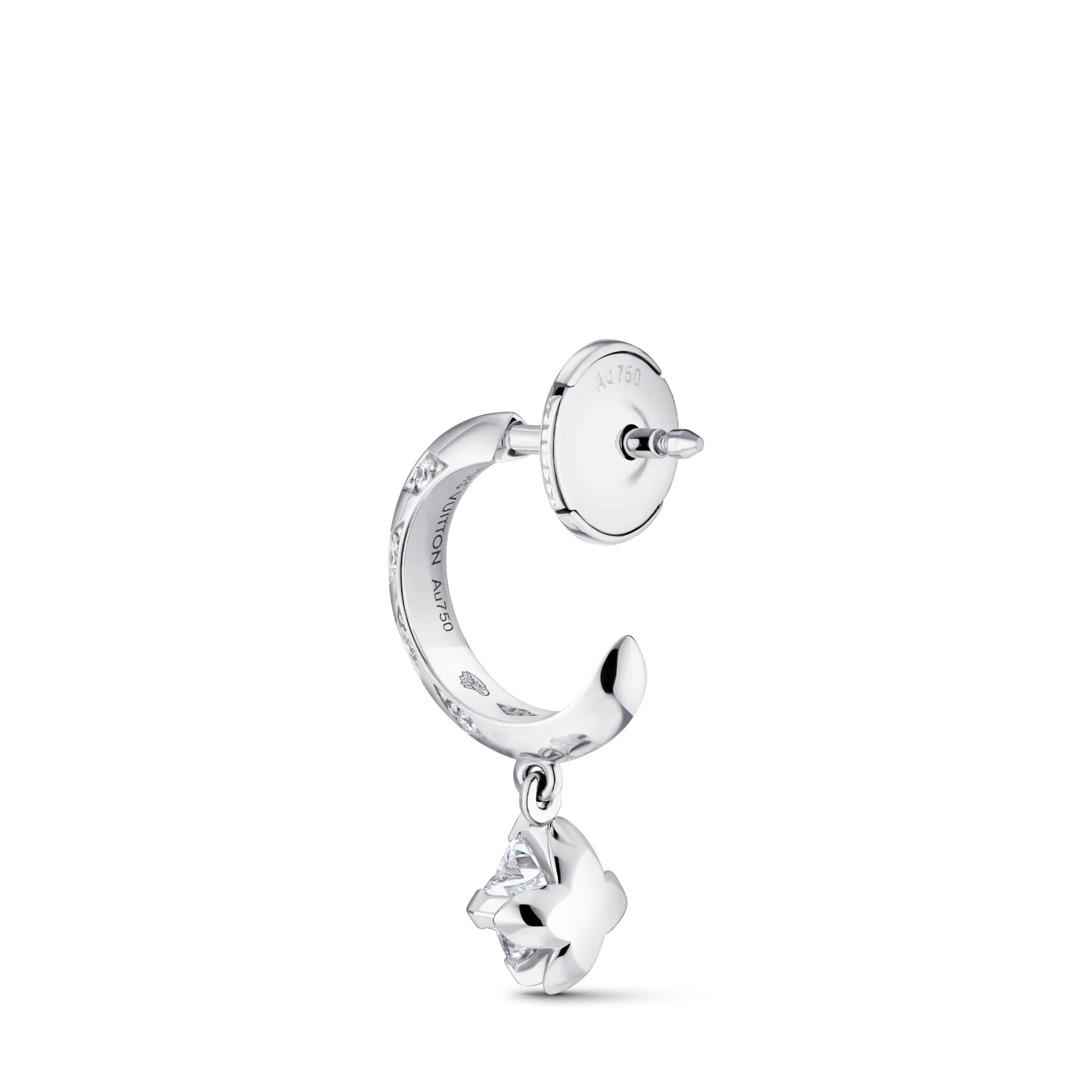 LV Diamonds Small Hoop, LV Monogram Star cut - per unit