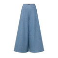 Wide-Leg Monogram Denim Pants