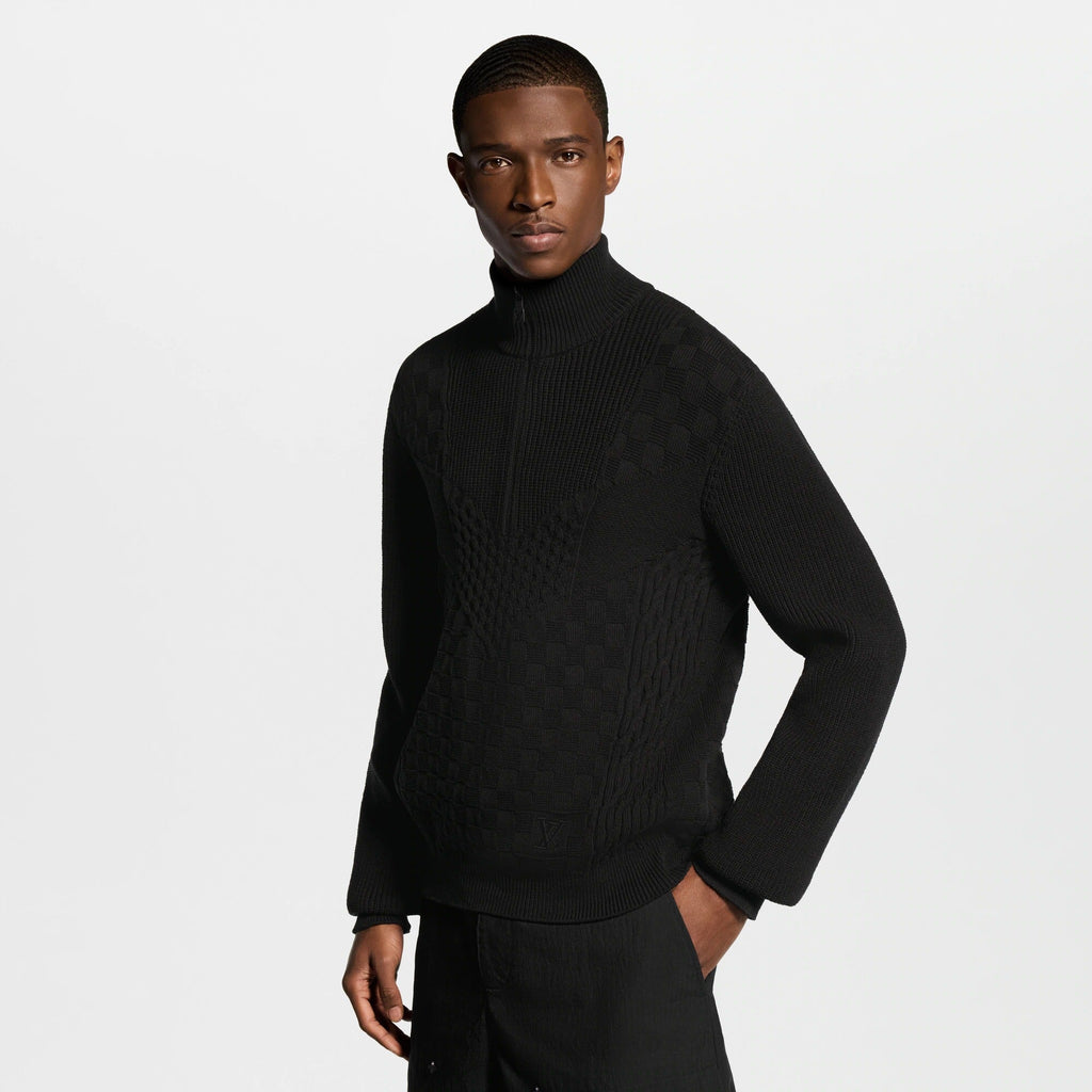 Half-Zip Knitted Signature Pullover