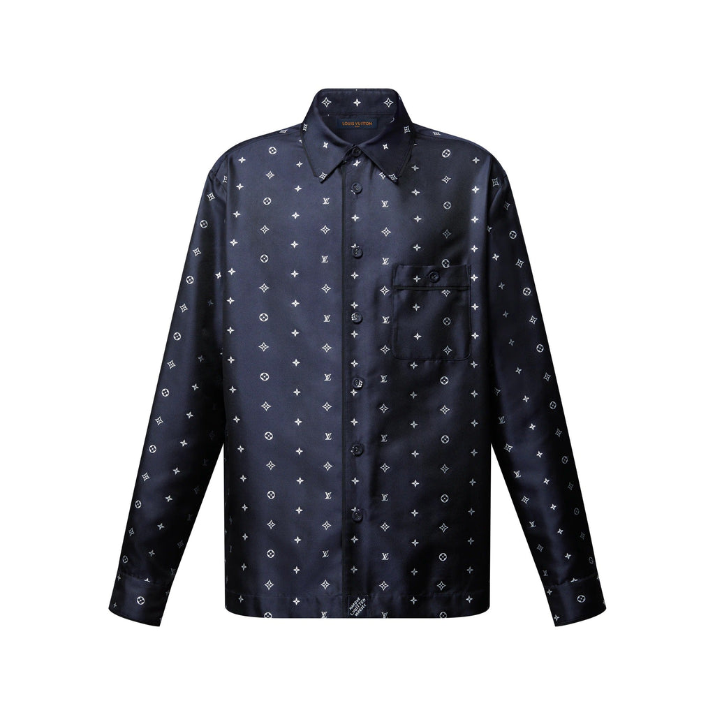 Monogram Silk Pajama Shirt