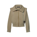 High Collar Zip-Up Jacket