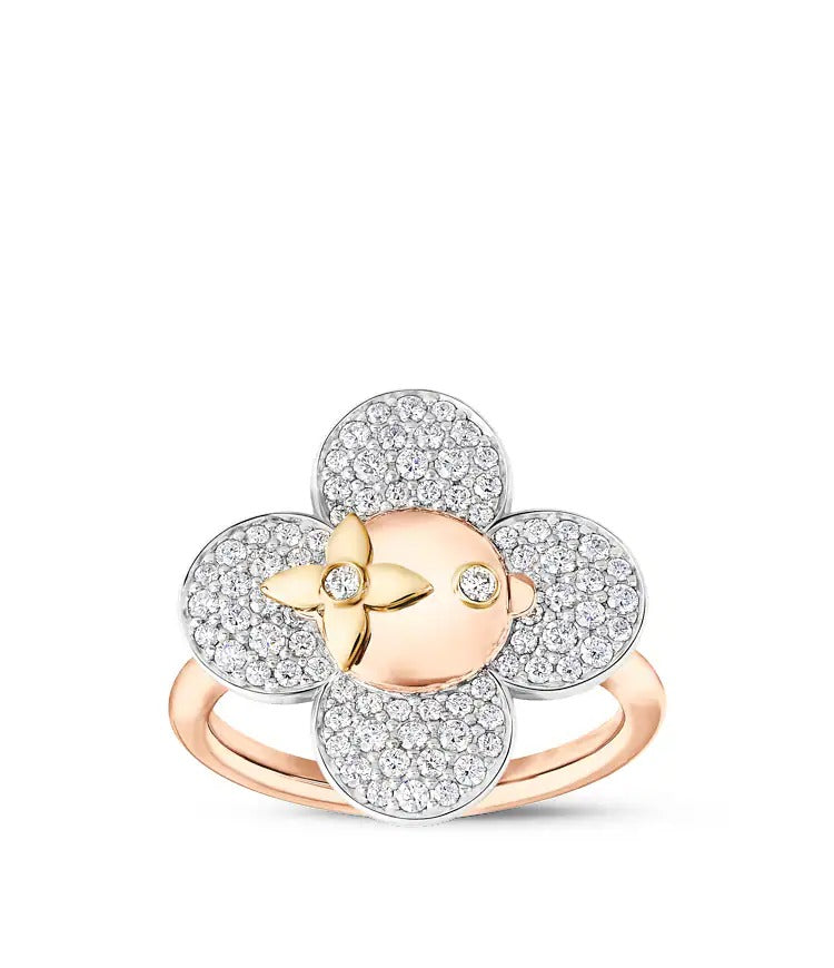 Vivienne Ring, 3 Golds and Diamonds