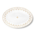 Oval Plate Monogram Flower Tile