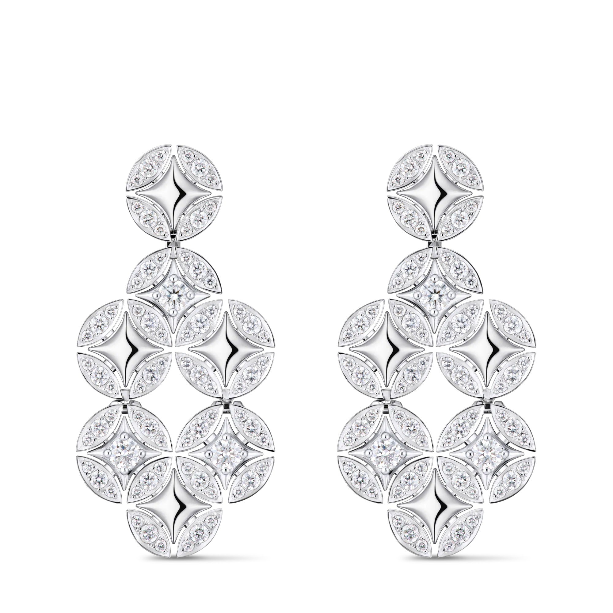 Galaxie Earrings, White Gold and Diamonds