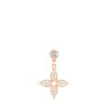 Idylle Blossom Ear Stud, Pink Gold And Diamonds - Per Unit