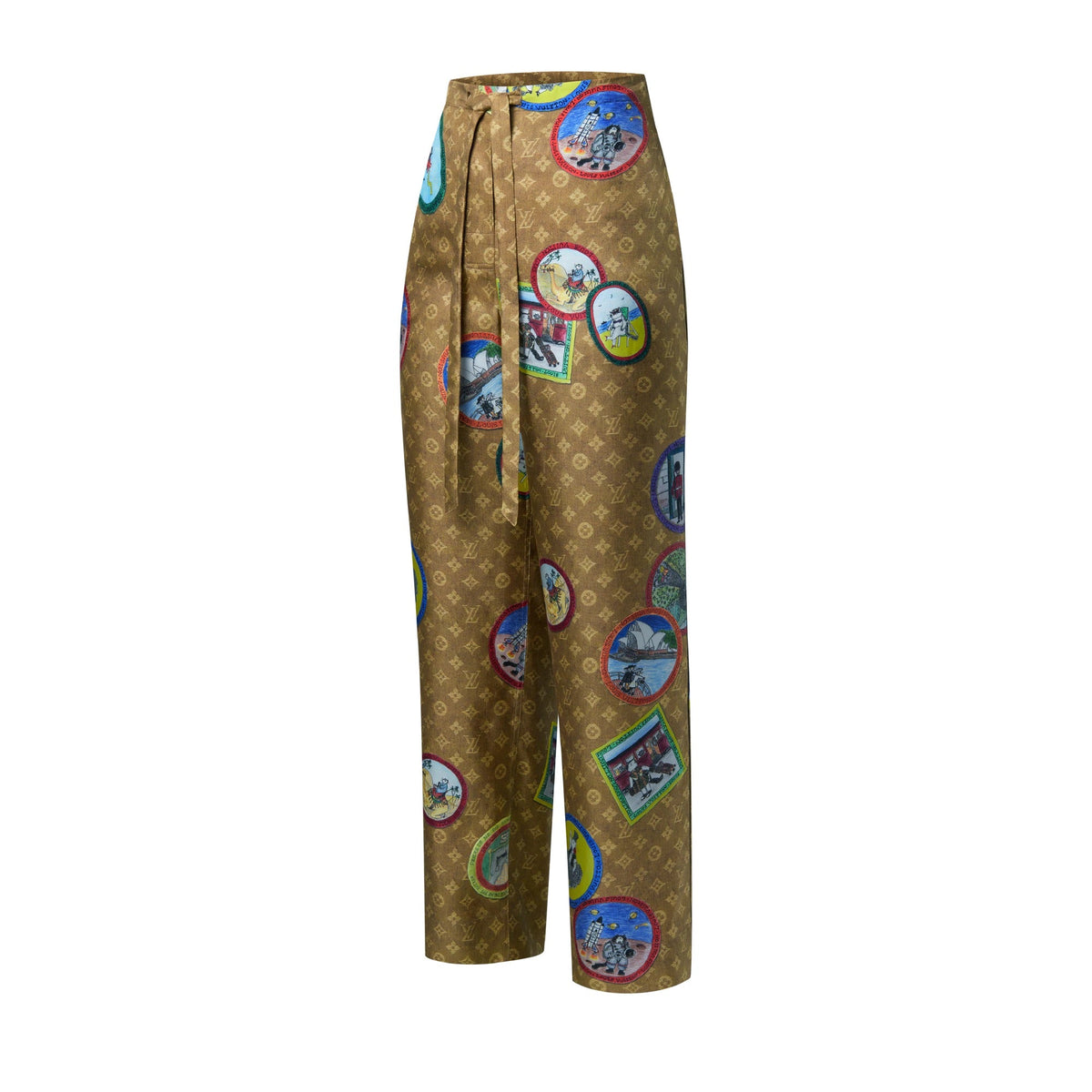 Monogram Cat Stamp Pajama Pants
