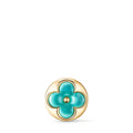 Color Blossom BB Sun Ear Stud, Yellow Gold and Amazonite - Per Unit
