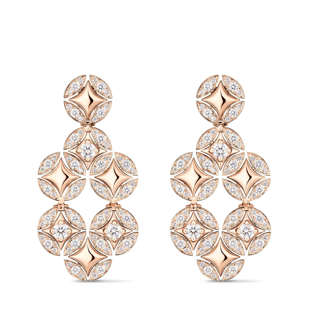 Galaxie Earrings, Rose Gold and Diamonds