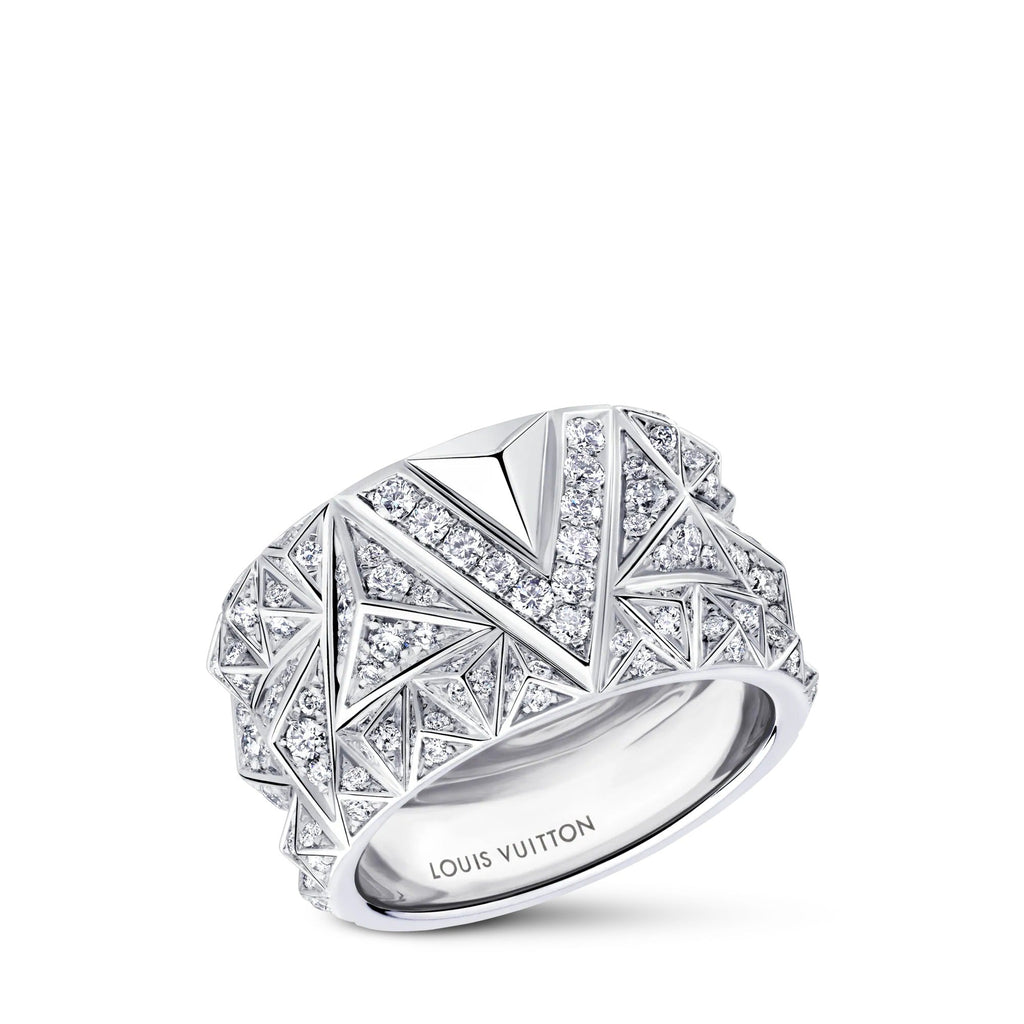 Pure V Ring, White Gold and Diamonds