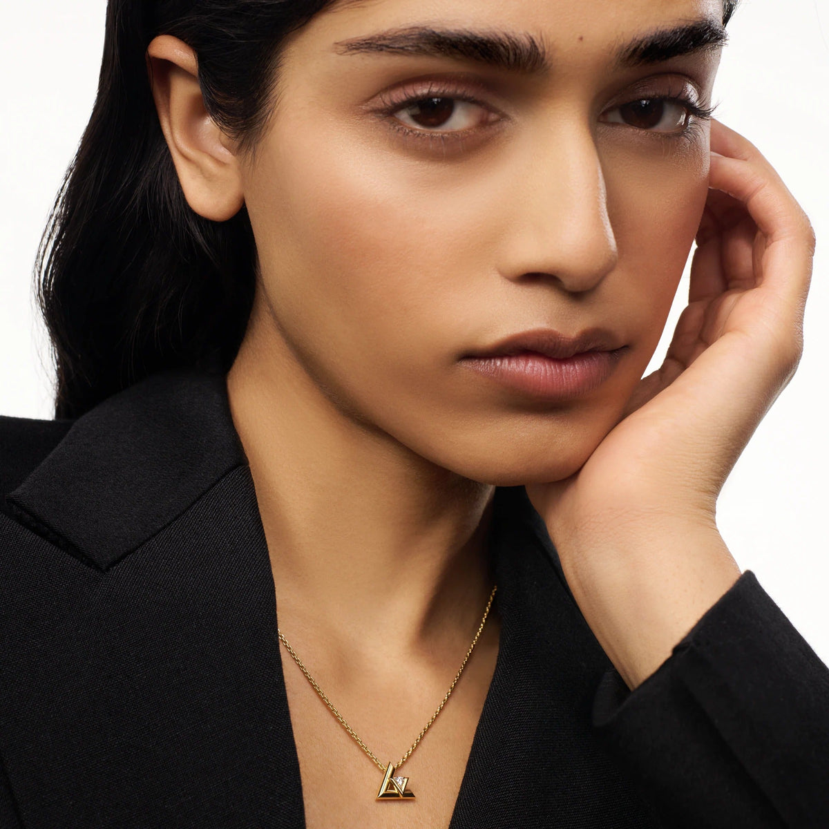 LV Volt One Small Pendant, Yellow Gold And Diamond