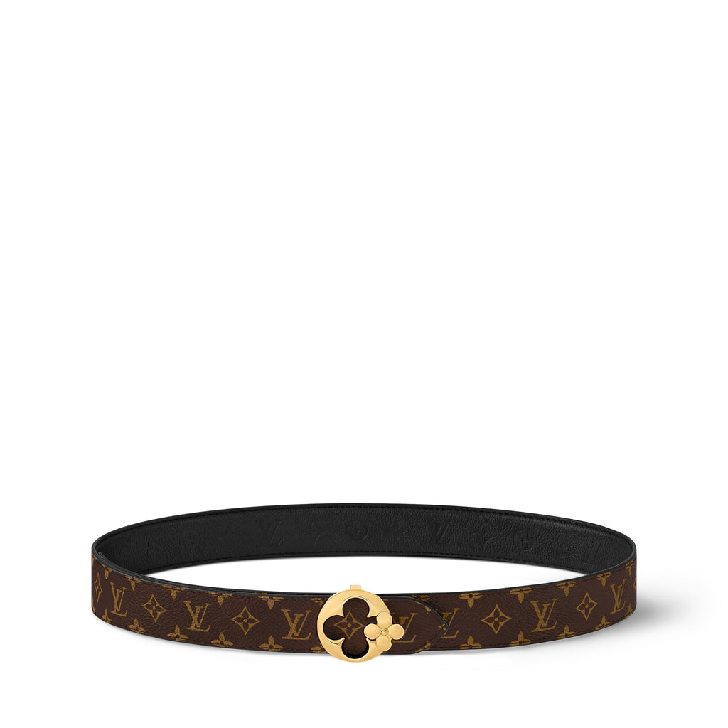 LV Flowergram Round 30mm Reversible Belt
