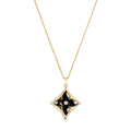 Color Blossom XL Star Medallion, Yellow Gold, Onyx and Diamond