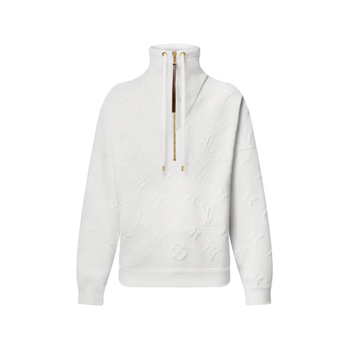 3D Monogram Ribbed Neck Sweater