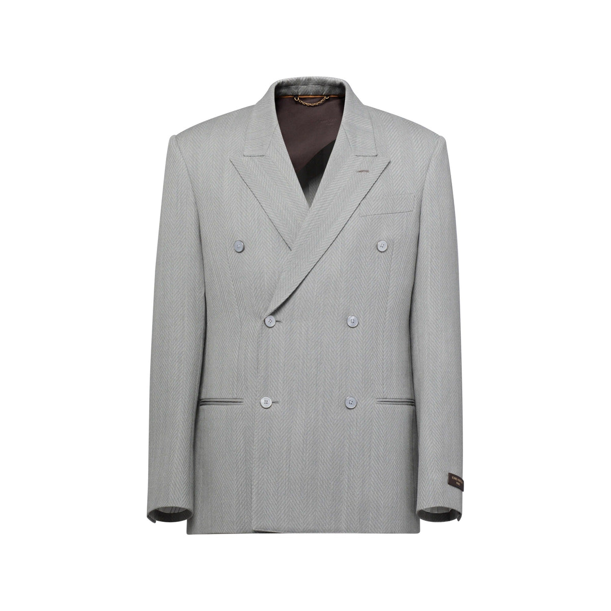 Relaxed Reflective Double-Breasted Jacket