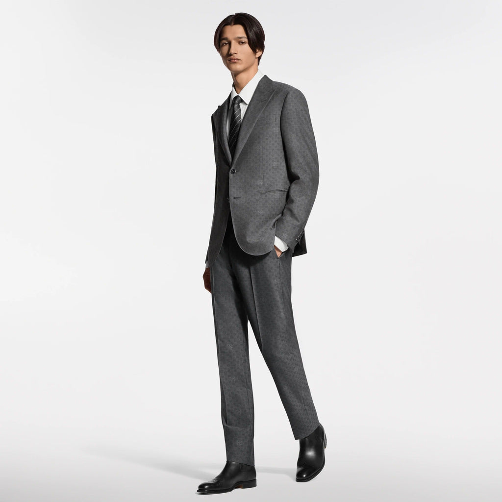 Damier Jacquard Cigarette Pants