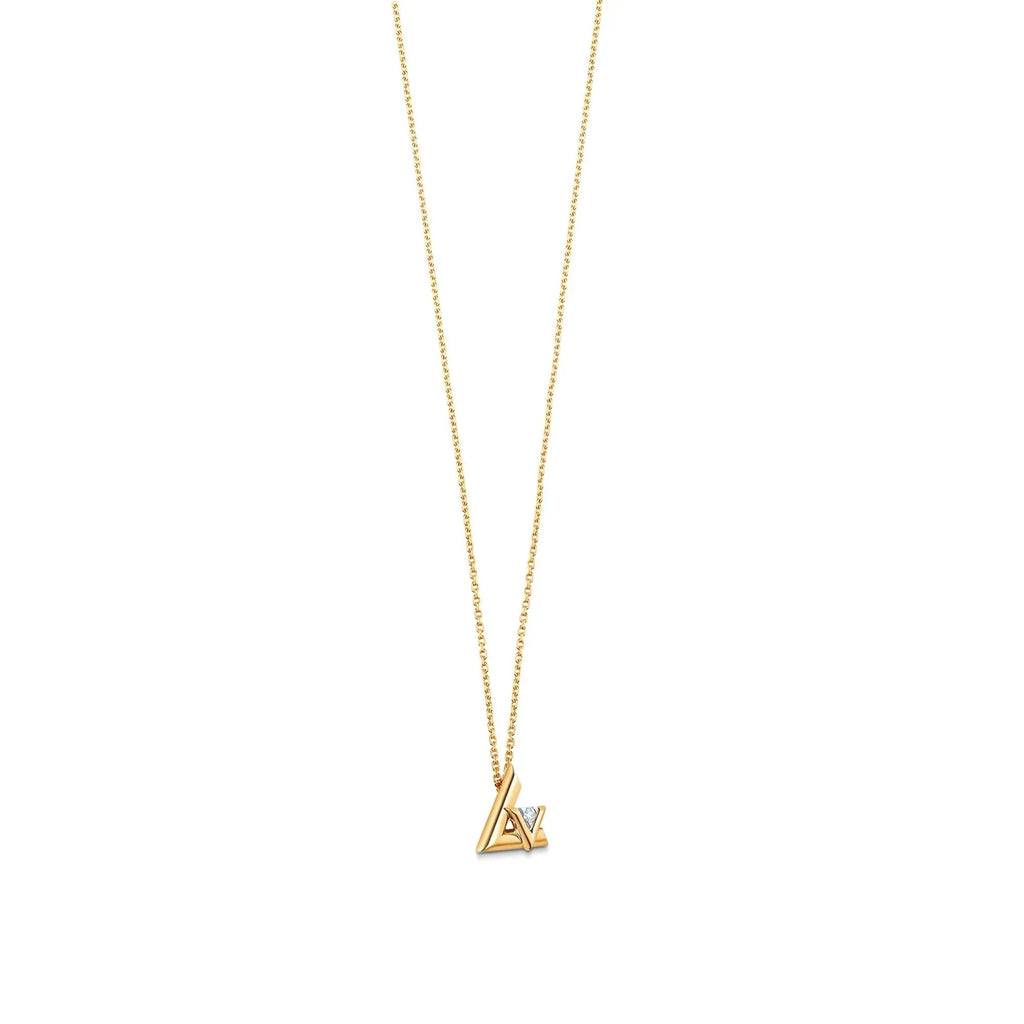 LV Volt One Small Pendant, Yellow Gold And Diamond
