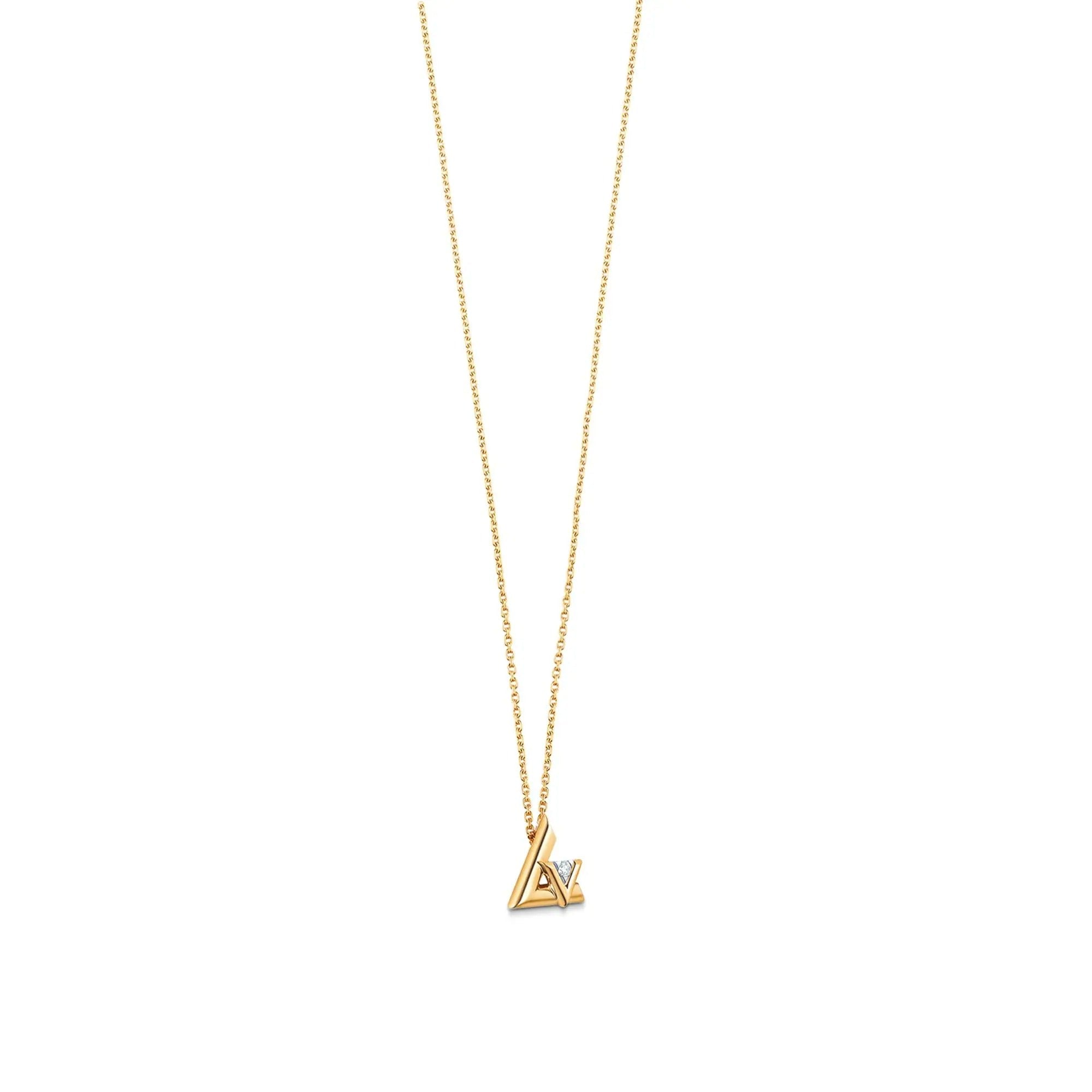 LV Volt One Small Pendant, Yellow Gold And Diamond