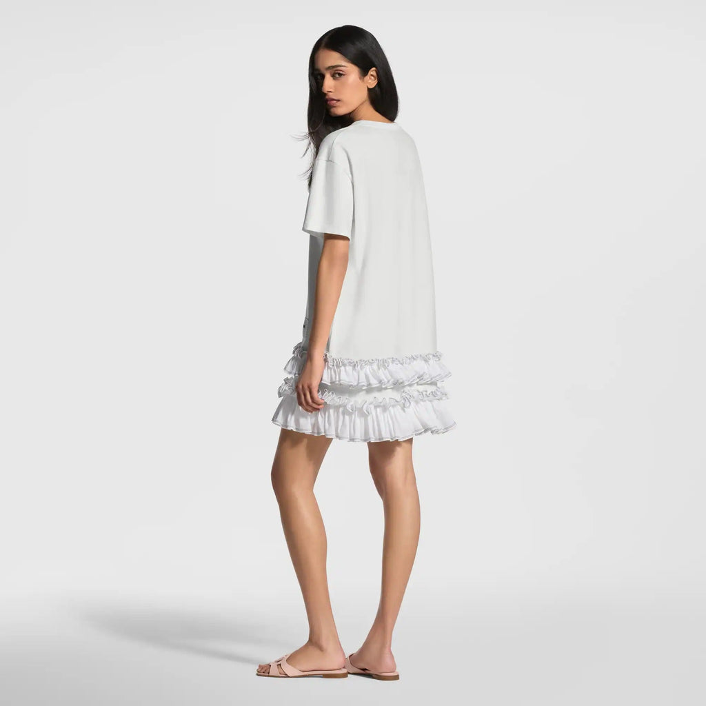 Ruffle Trim T-Shirt Dress