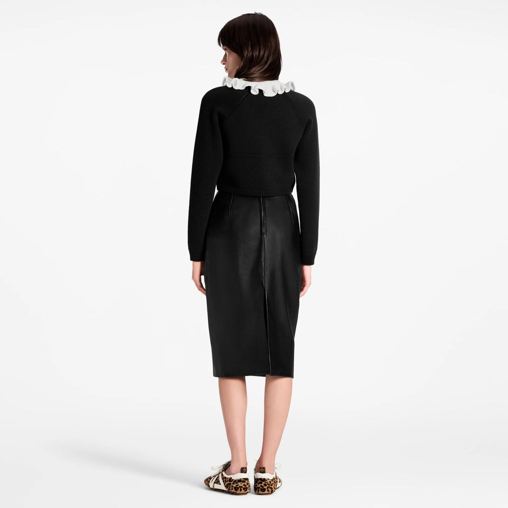 Ruffle Collar Cardigan
