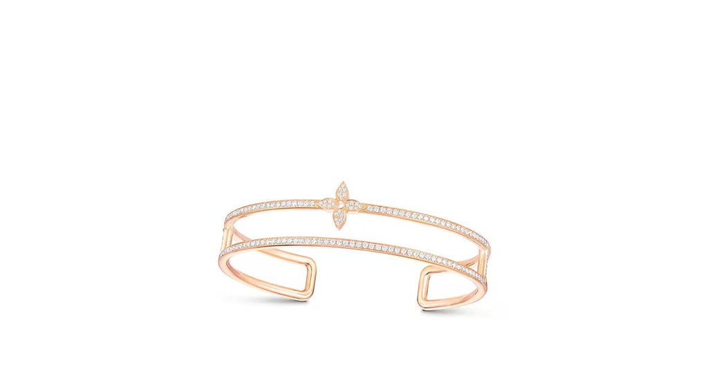 Idylle Blossom Two-Row Bracelet, Pink Gold And Diamonds