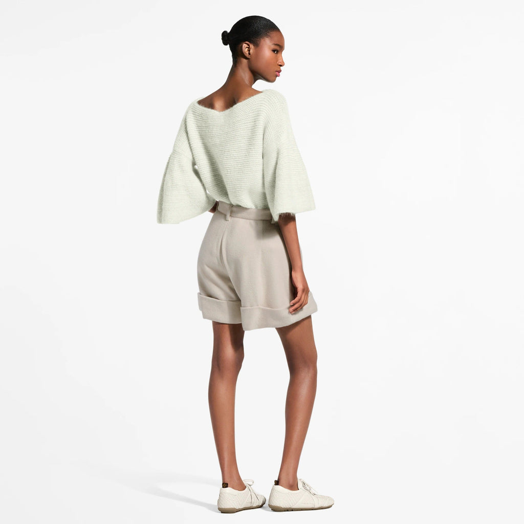 Cuffed Wool-Cashmere Shorts
