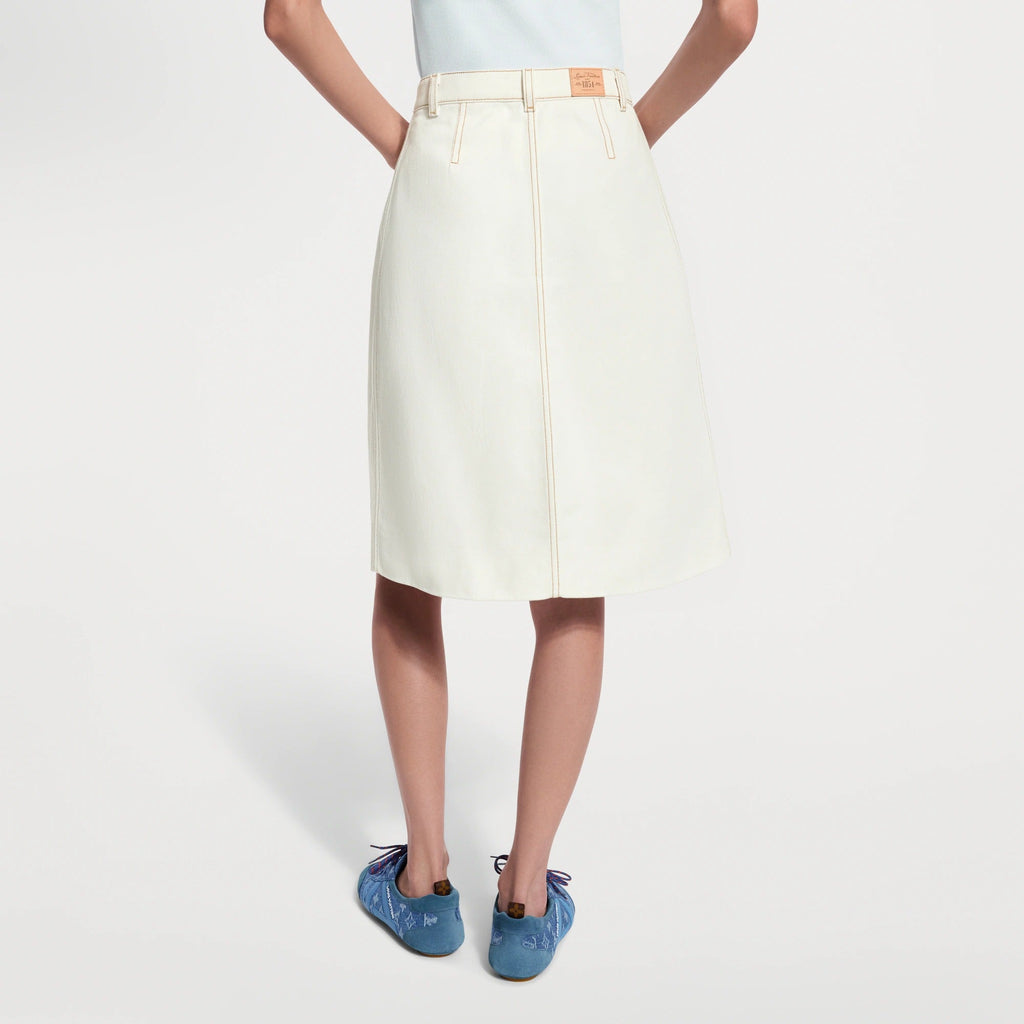 Contrast Stitch Utility Skirt