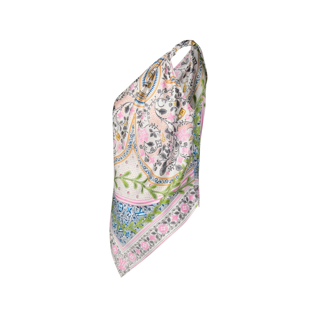 Flower Foulard Asymmetrical Top