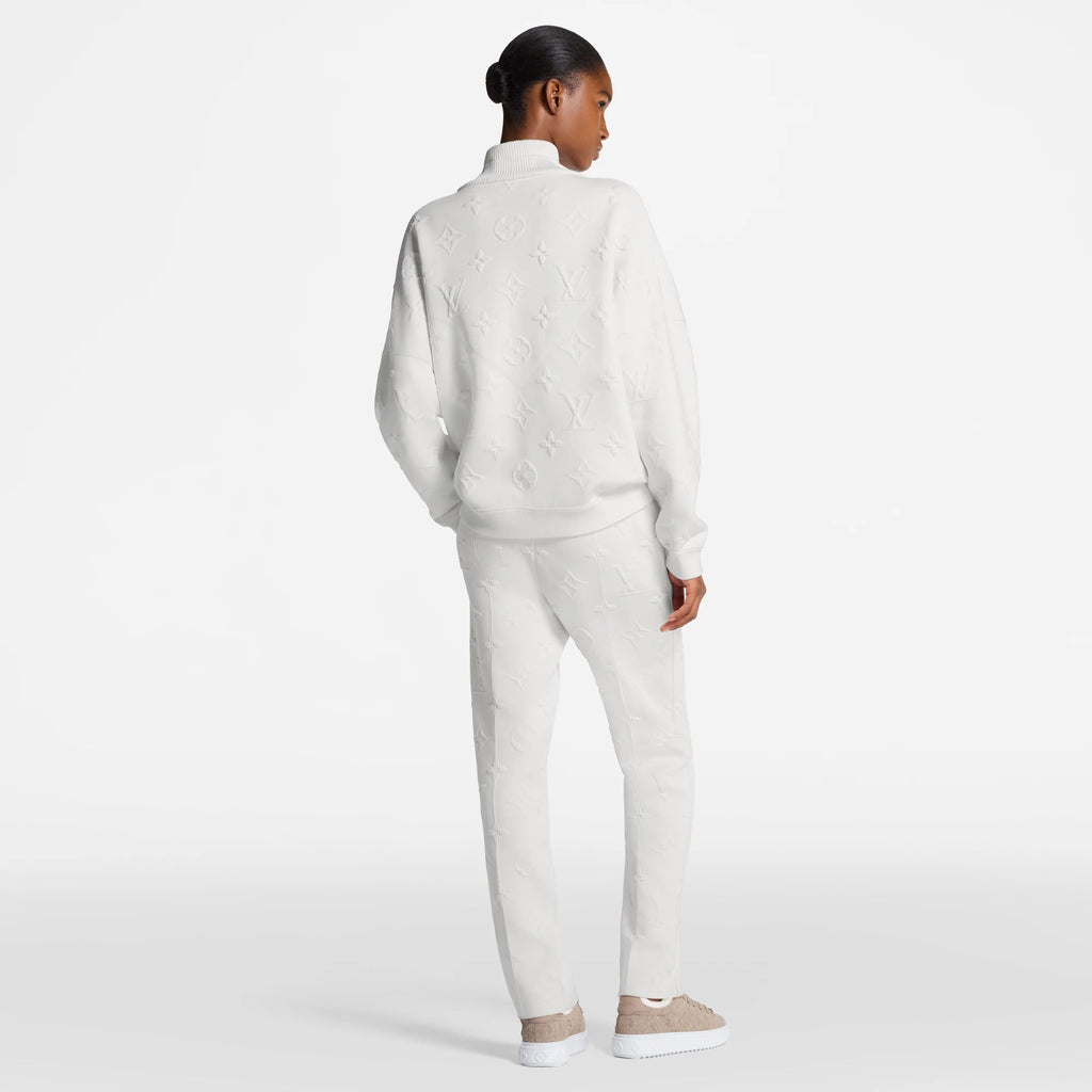 3D Monogram Ribbed Neck Sweater
