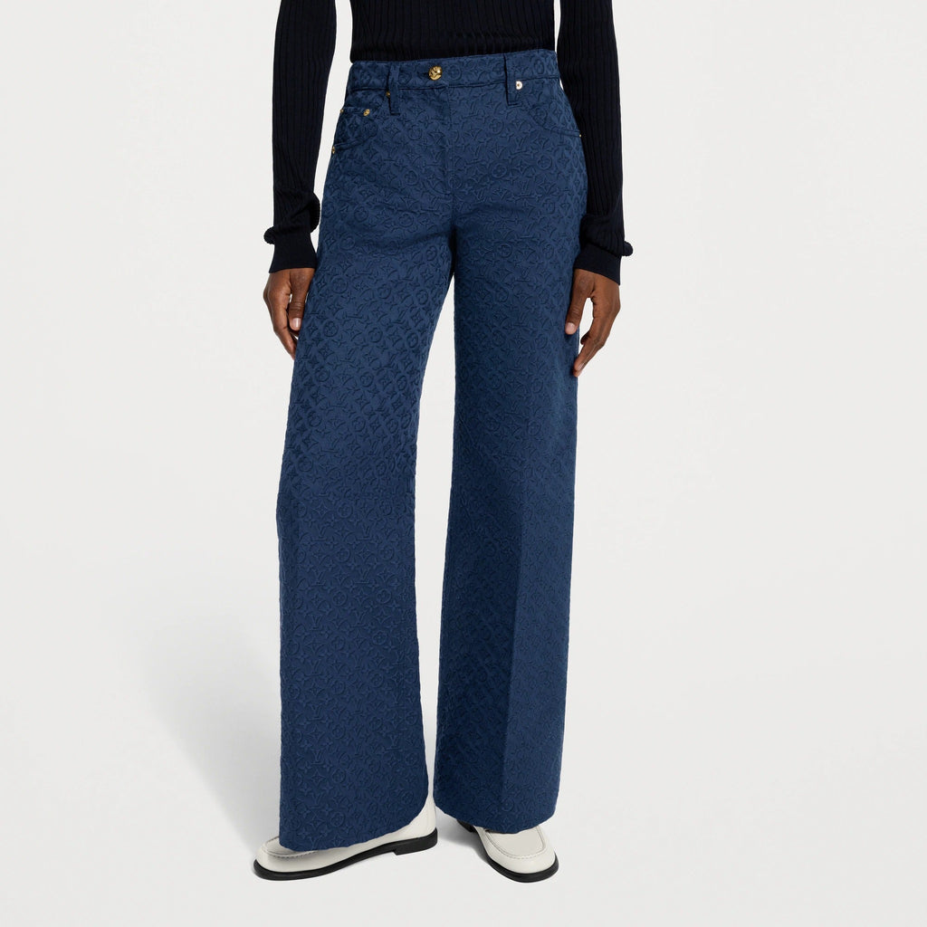 Monogram Jacquard Flared Pants