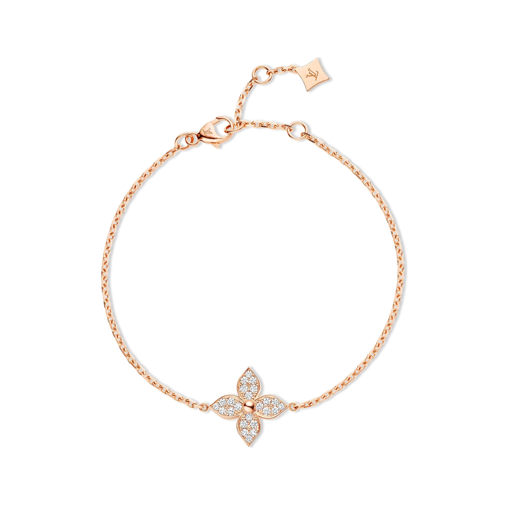 Idylle Blossom Bracelet, Pink Gold And Diamonds