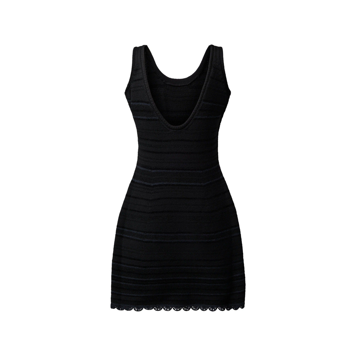 Scoop Back Striped Dress