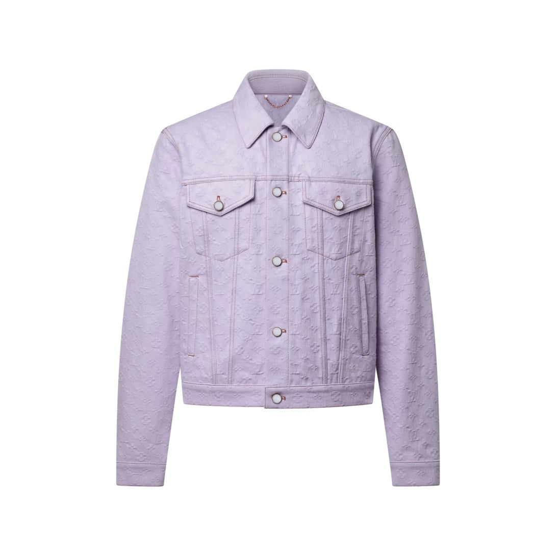 Monogram Jacquard Denim Trucker Jacket