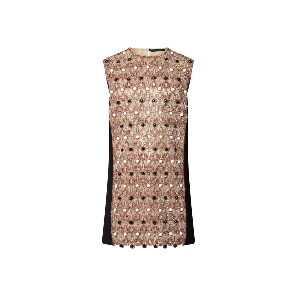 Beaded Embroidered Mini Dress