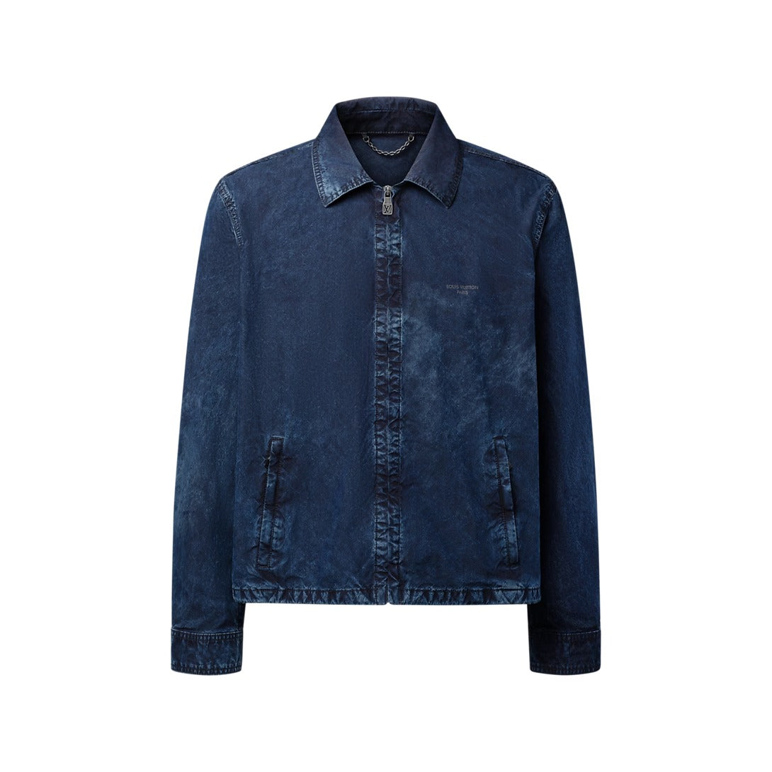 Technical Zippered Indigo Jacket