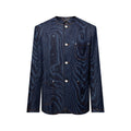 Chic Collarless Denim Jacket