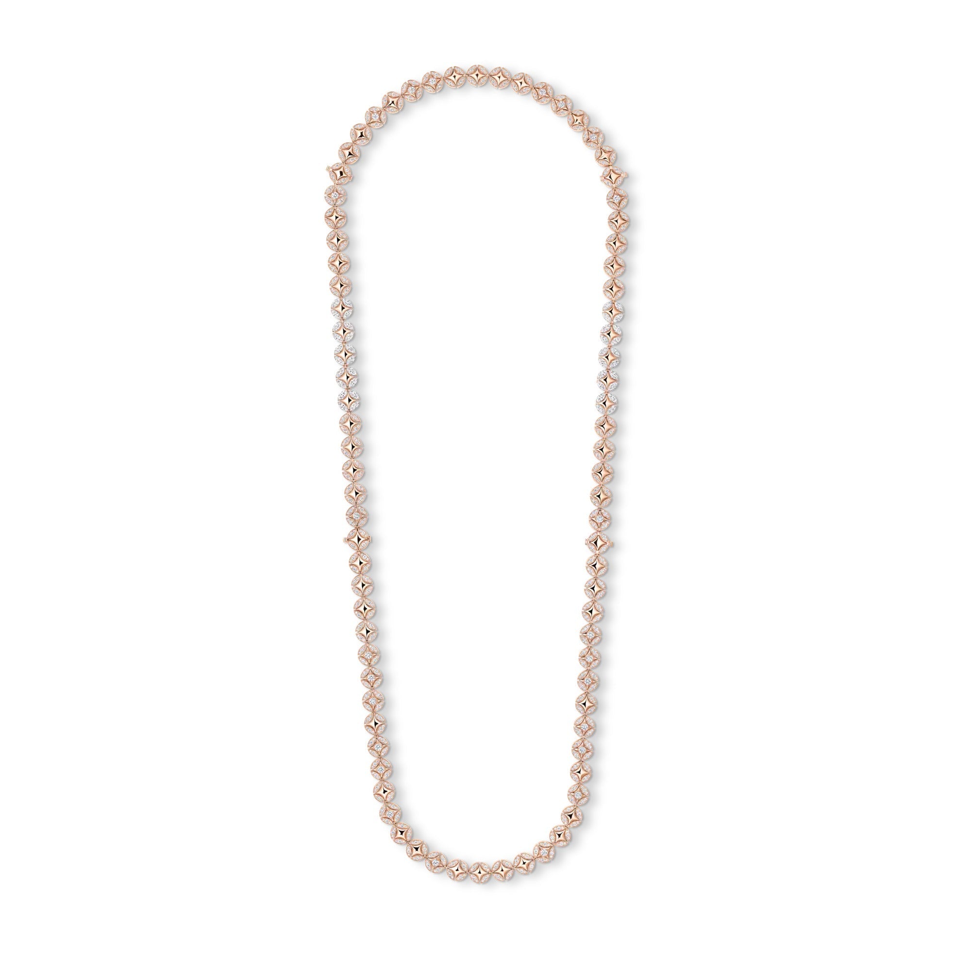 Galaxie Long Necklace, Rose Gold and Diamonds