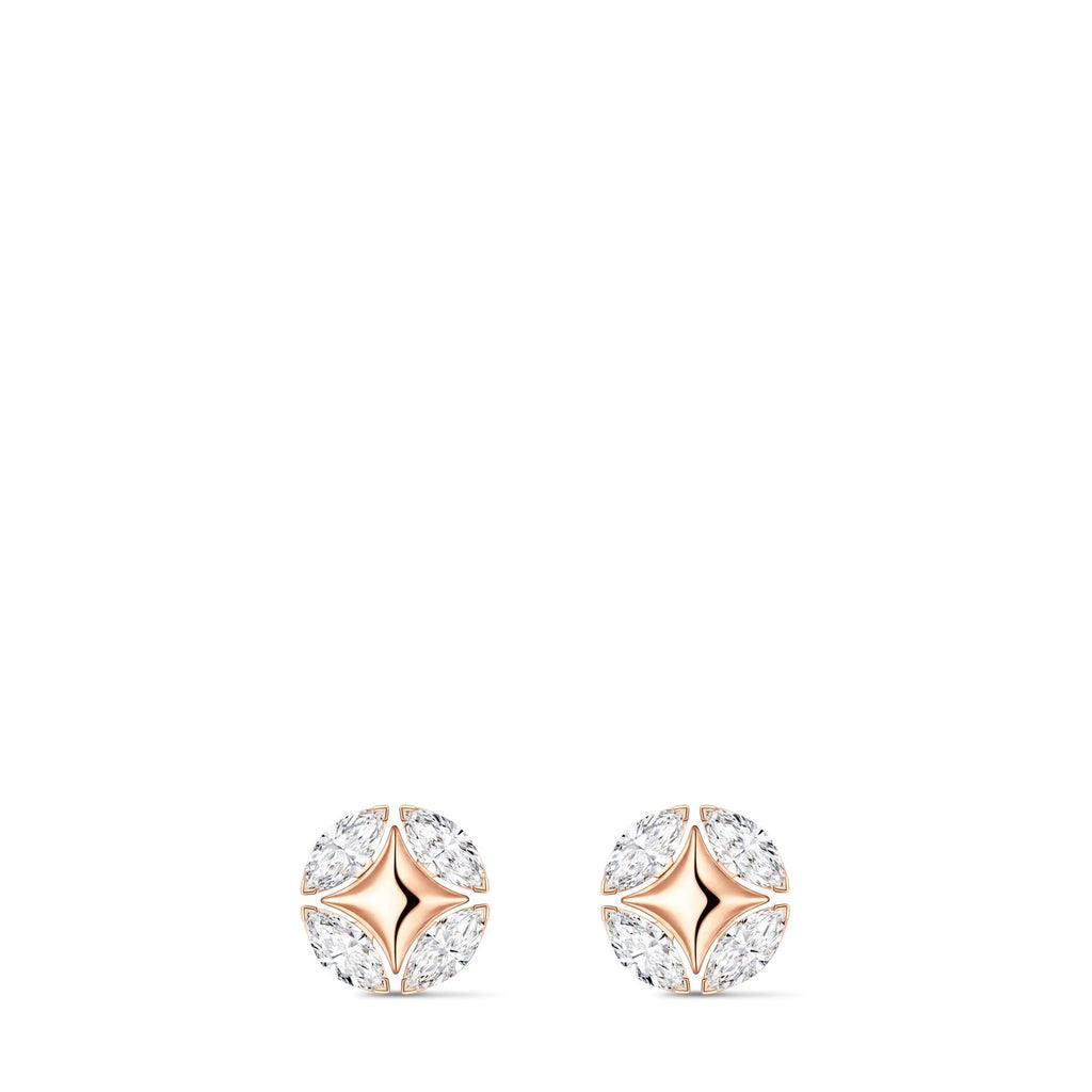 Galaxie Ear Studs, Rose Gold and Diamonds