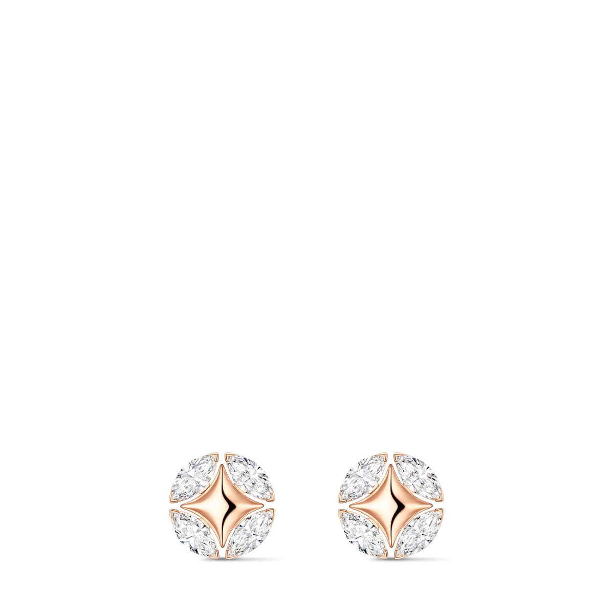 Galaxie Ear Studs, Rose Gold and Diamonds