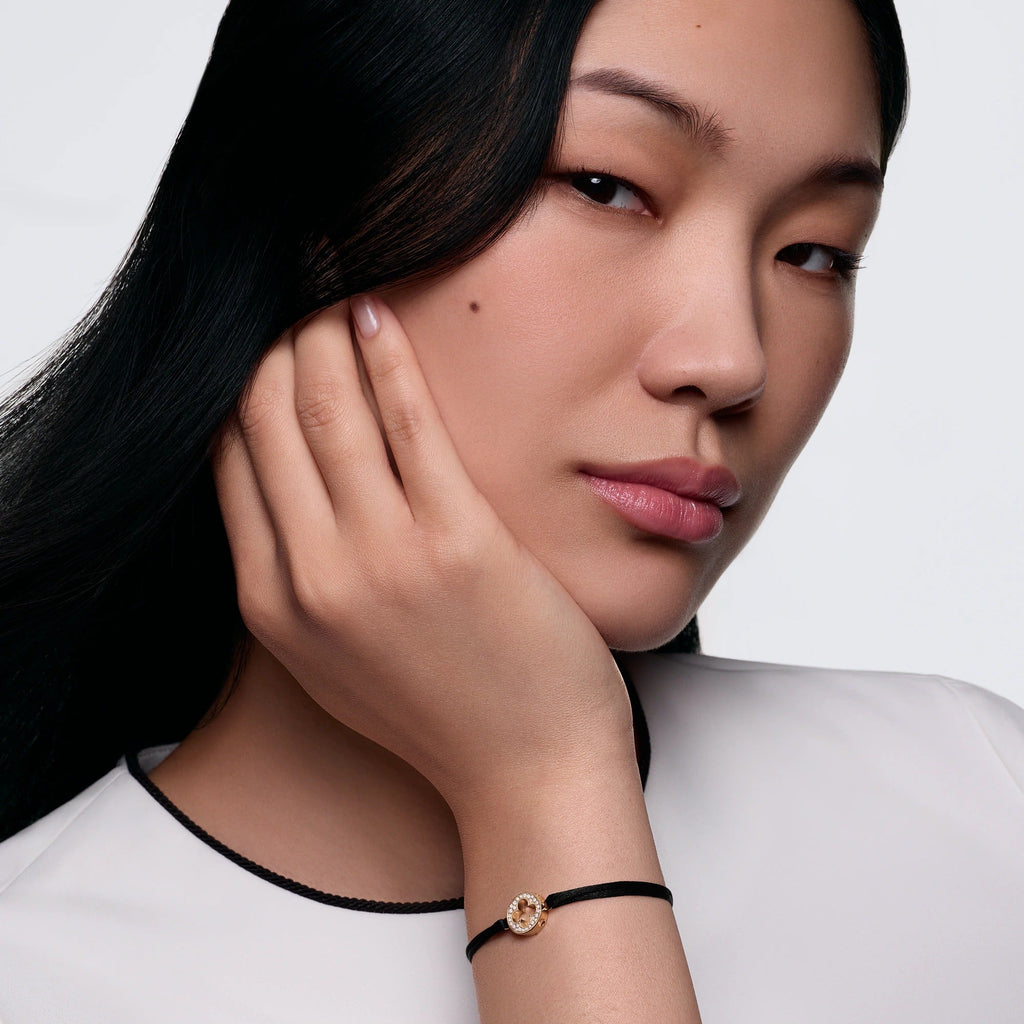 Empreinte Cord Bracelet, Yellow Gold and Diamonds