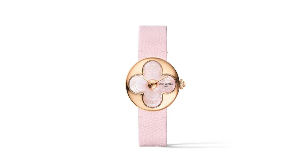 Color Blossom, Quartz, 26 MM, Rose Gold and White Mother-Of-Pearl with Pink Hues