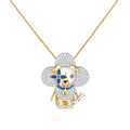 Vivienne Dog Pendant, Yellow Gold, White Gold, Lacquer, Diamonds & Colored Gemstones