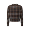 Tartan Collarless Blouson
