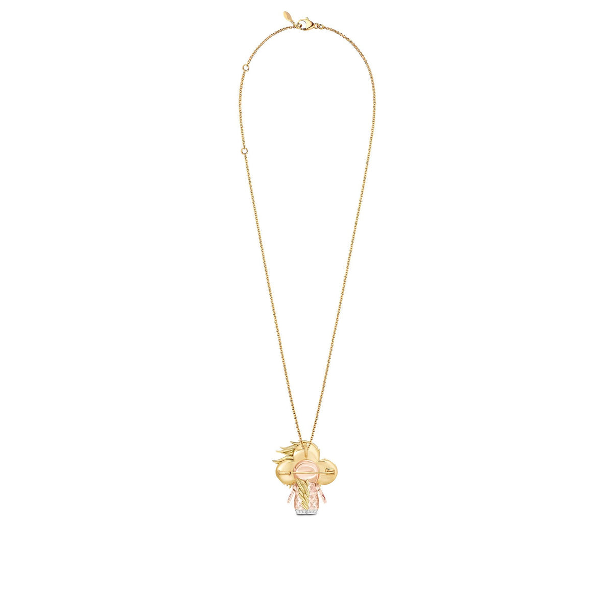 Vivienne Rooster Pendant, 3 Golds, Lacquer, Diamonds & Colored Gemstones