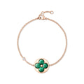 Color Blossom BB Sun Bracelet, Pink Gold, Malachite and Diamond