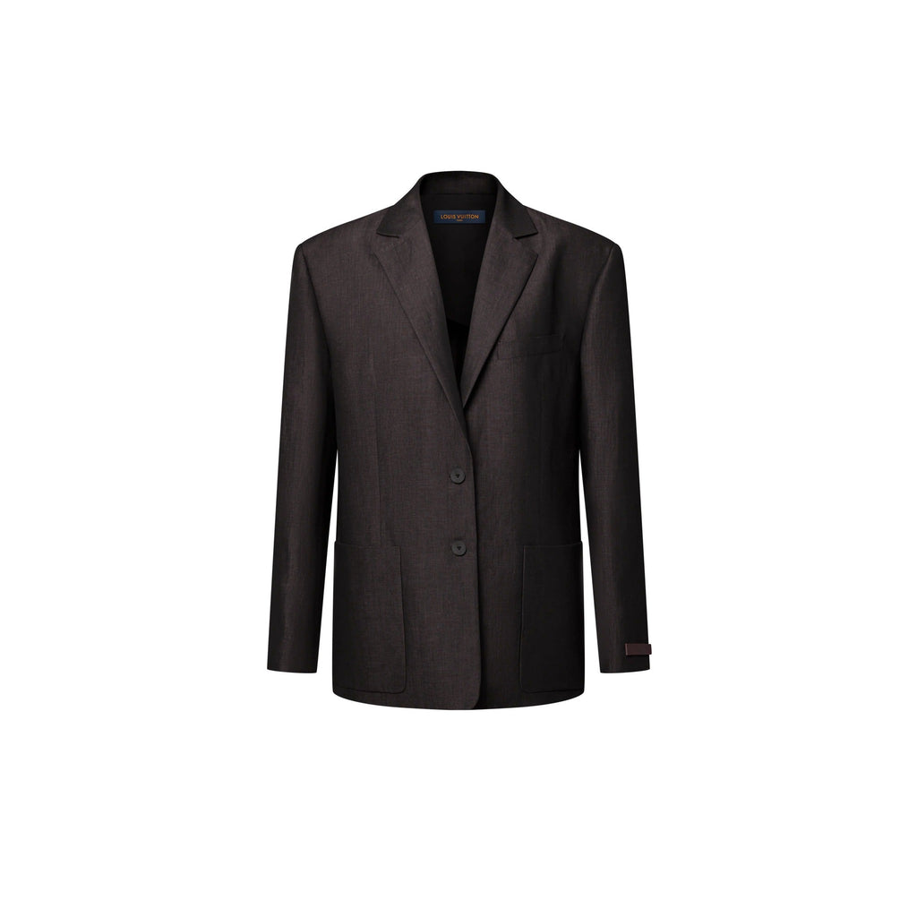 Oversized Wool-Linen Blazer