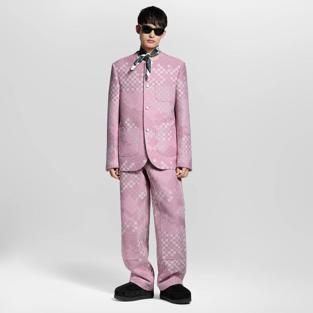 Damoflage Collarless Tweed Jacket